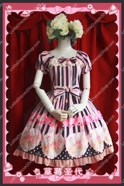 Cotten Sweet Strawberry Sundae OP Infanta Lolita Dress