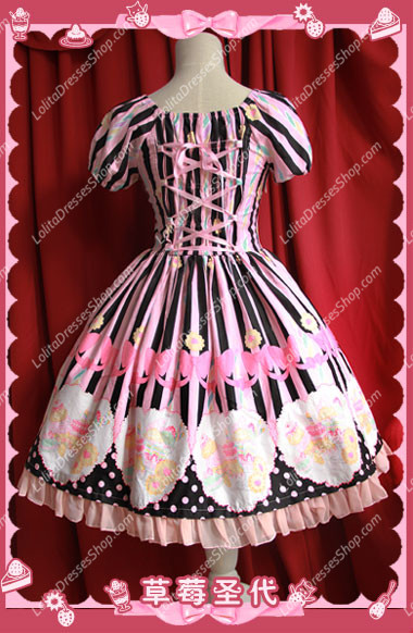 Cotten Sweet Strawberry Sundae OP Infanta Lolita Dress