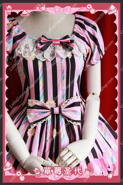 Cotten Sweet Strawberry Sundae OP Infanta Lolita Dress