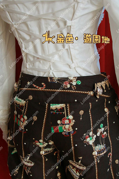 Sweet Cotten Golden Kursaal Print Infanta Lolita Pants