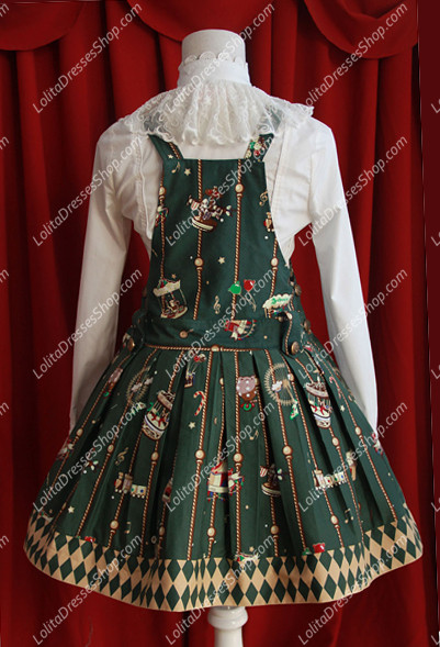 Sweet Cotten Golden Kursaal Print Infanta Lolita overalls