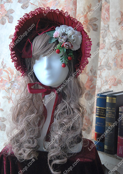 Sweet Snow White Bonnet Knot Sk Infanta Lolita Hat