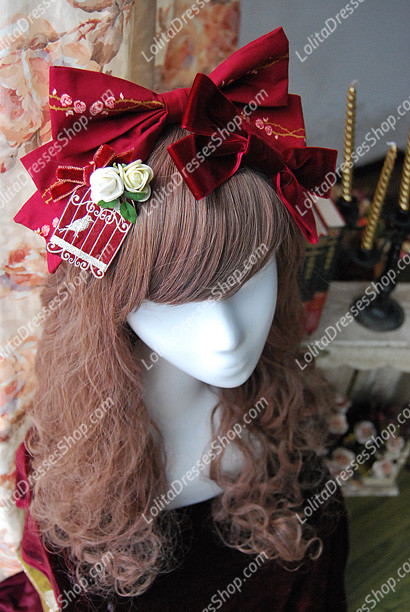 Sweet Snow White Bonnet Knot Sk Infanta Lolita Barrette