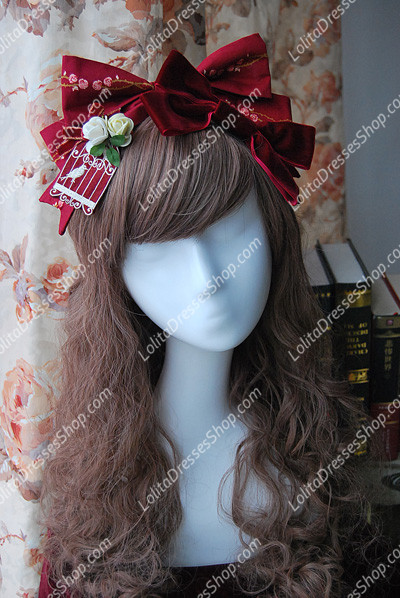 Sweet Snow White Bonnet Knot Sk Infanta Lolita Barrette