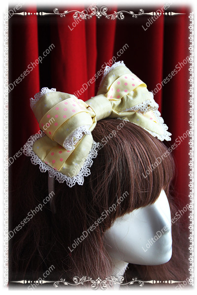 Sweet Cotten Cream House sweety Knot Sk Infanta Lolita Barrette