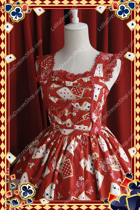 Sweet Cotten JSK Card printing Infanta Waist Dress