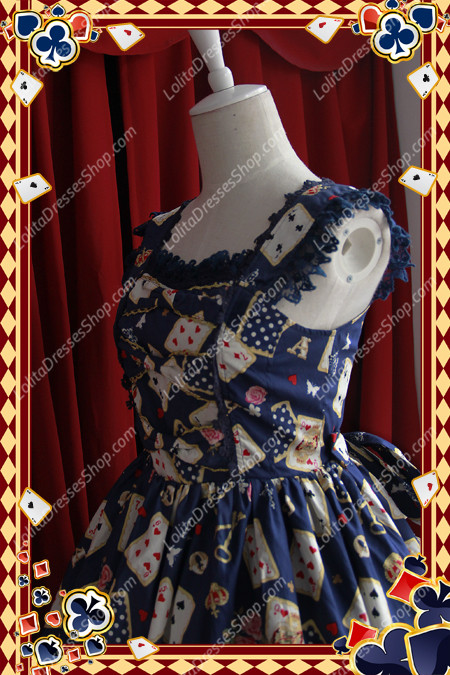 Sweet Cotten JSK Card printing Infanta Waist Dress
