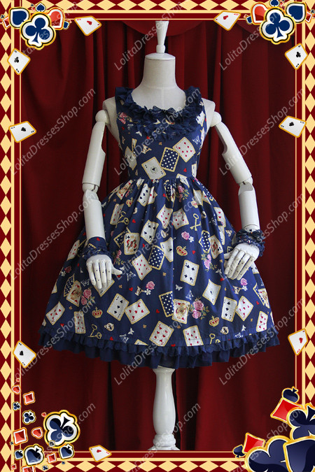 Sweet Cotten JSK Card printing Infanta High Waist Dress