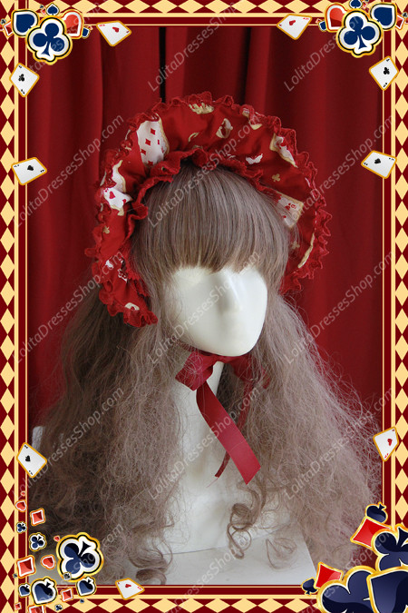 Sweet Cotten JSK Card printing Infanta Bonnet BB Lolita Hat