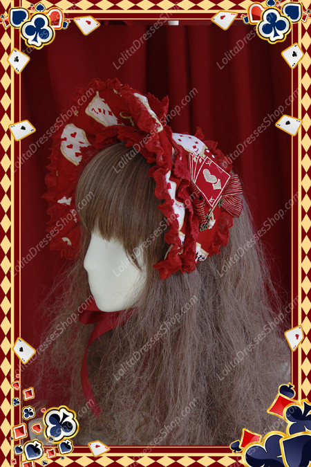 Sweet Cotten JSK Card printing Infanta Bonnet BB Lolita Hat