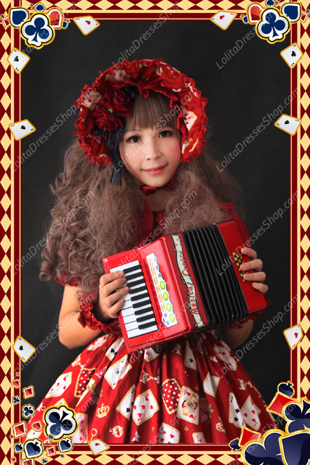 Sweet Cotten JSK Card printing Infanta Bonnet BB Lolita Hat