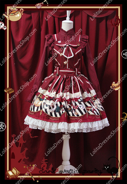 Sweet Cotten Dark Magic Party Infanta Lolita Overalls Dress