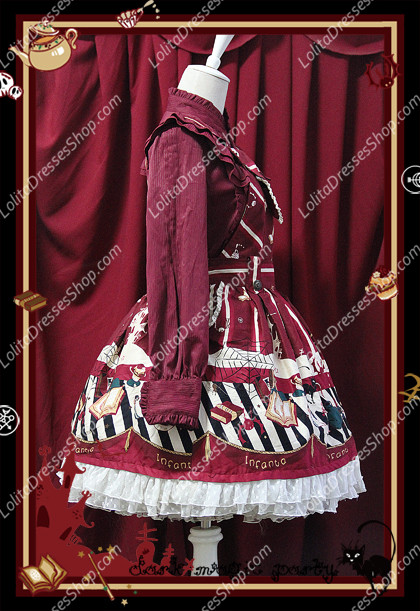 Sweet Cotten Dark Magic Party Infanta Lolita Overalls Dress