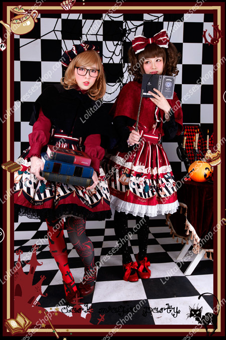 Sweet Cotten Dark Magic Party Infanta Lolita Overalls Dress