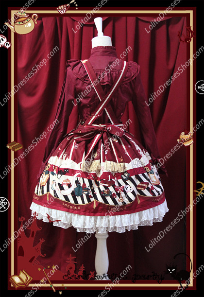 Sweet Cotten Dark Magic Party Infanta Lolita Overalls Dress