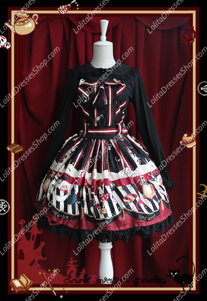 Sweet Cotten Dark Magic Party Infanta Lolita Overalls Dress