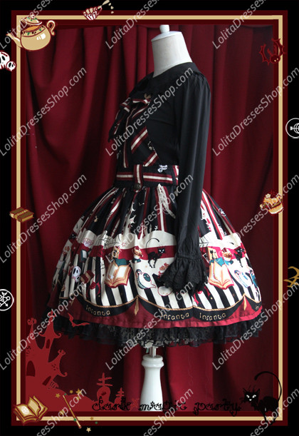 Sweet Cotten Dark Magic Party Infanta Lolita Overalls Dress