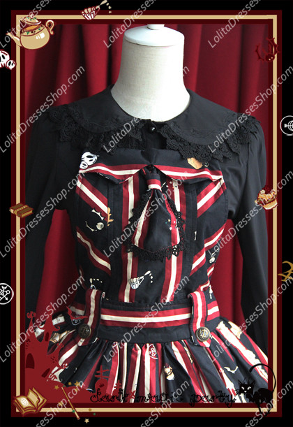 Sweet Cotten Dark Magic Party Infanta Lolita Overalls Dress