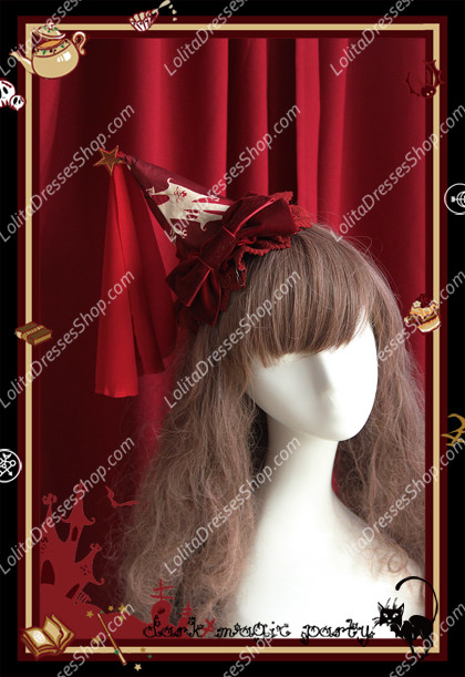 Sweet Cotten Dark Magic Party Infanta Lolita Wizard Hat