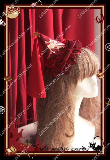 Sweet Cotten Dark Magic Party Infanta Lolita Wizard Hat