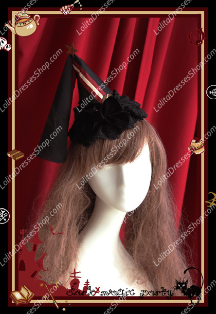 Sweet Cotten Dark Magic Party Infanta Lolita Wizard Hat