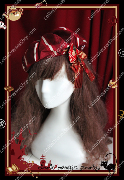 Sweet Cotten Black Magic Party Infanta Lolita Beret Hat