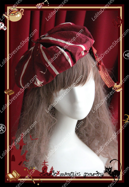 Sweet Cotten Black Magic Party Infanta Lolita Beret Hat