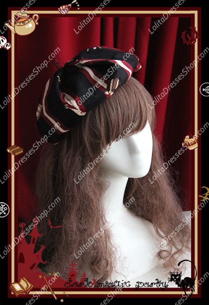 Sweet Cotten Black Magic Party Infanta Lolita Beret Hat