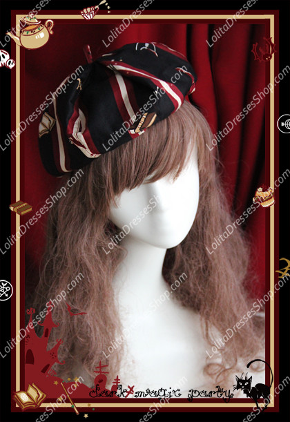 Sweet Cotten Black Magic Party Infanta Lolita Beret Hat