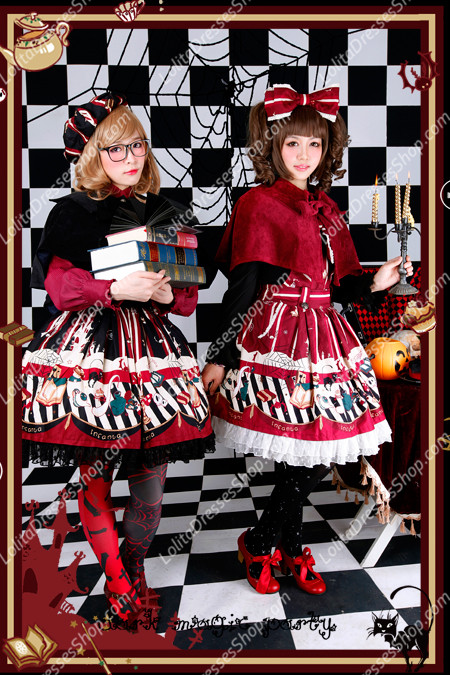 Sweet Cotten Dark Magic Party Infanta Lolita Bats Cloak