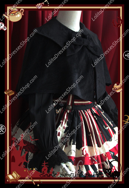 Sweet Cotten Dark Magic Party Infanta Lolita Bats Cloak