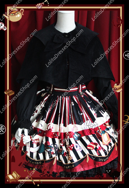 Sweet Cotten Dark Magic Party Infanta Lolita Bats Cloak