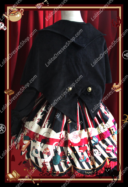 Sweet Cotten Dark Magic Party Infanta Lolita Bats Cloak