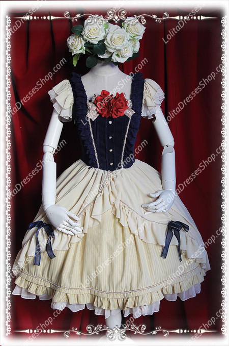 Sweet Cotten Infanta JSK Ruffles Bow Lolita Dress