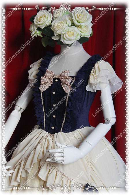 Sweet Cotten Infanta JSK Ruffles Bow Lolita Dress
