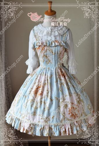 Cotten Sweet Magic Tea Party Flower Knot JSK Lolita Dress