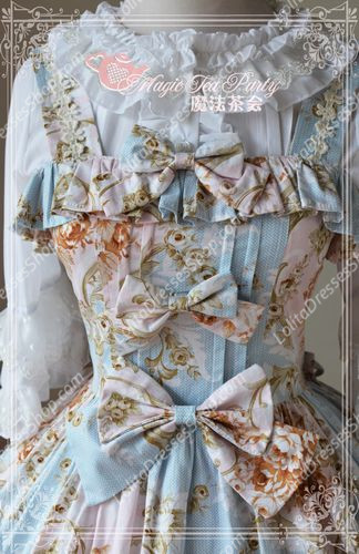 Cotten Sweet Magic Tea Party Flower Knot JSK Lolita Dress