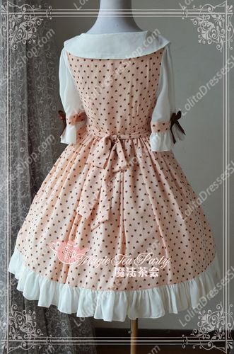 Cotten Sweet Magic Tea Party Summer OP Print Knot JSK Lolita Dress