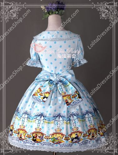 Cotten Sweet Magic Tea Party The rabbits of easter Knot Lolita Dress