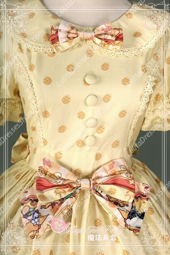 Cotten Sweet Magic Tea Party The rabbits of easter Knot Lolita Dress