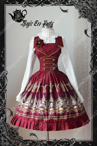 Sweet Magic Tea Party JK Print Knot Lolita Lolita Dress