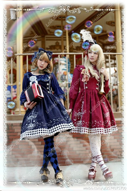 Sweet Cotten Carousel Gold And Silver Thread Embroidery Infanta Lolita JSK