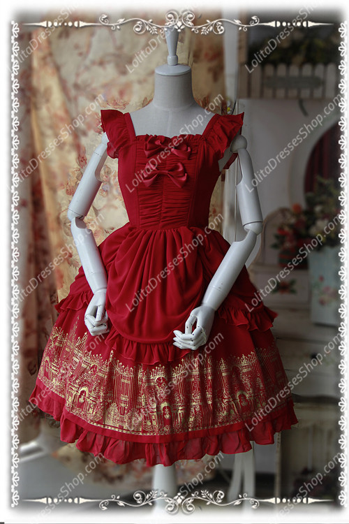 Sweet Chiffon Round Neck Infanta Lolita JSK