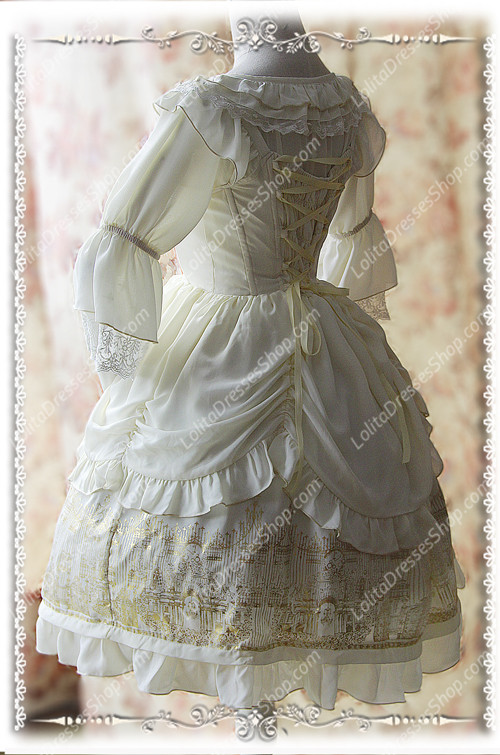 Sweet Chiffon Round Neck Infanta Lolita JSK