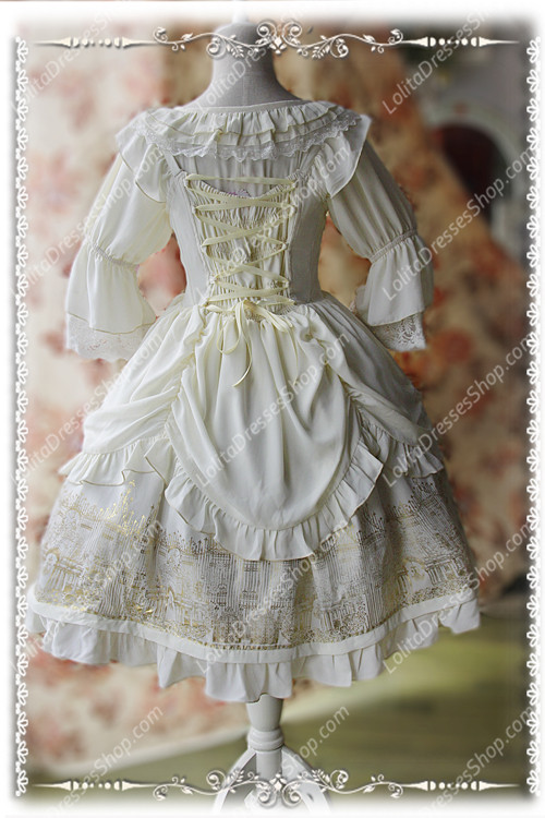 Sweet Chiffon Round Neck Infanta Lolita JSK