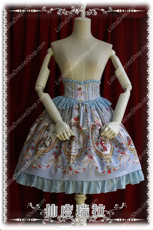 Sweet Cotten Print Cinderella Infanta Lolita SK