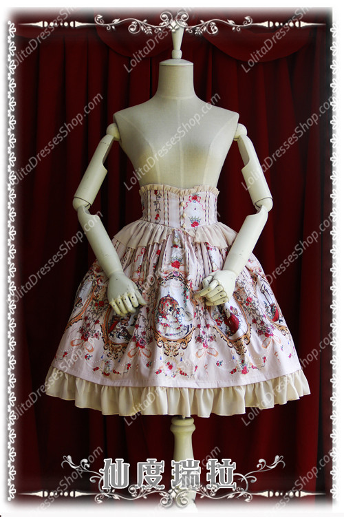 Sweet Cotten Print Cinderella Infanta Lolita SK