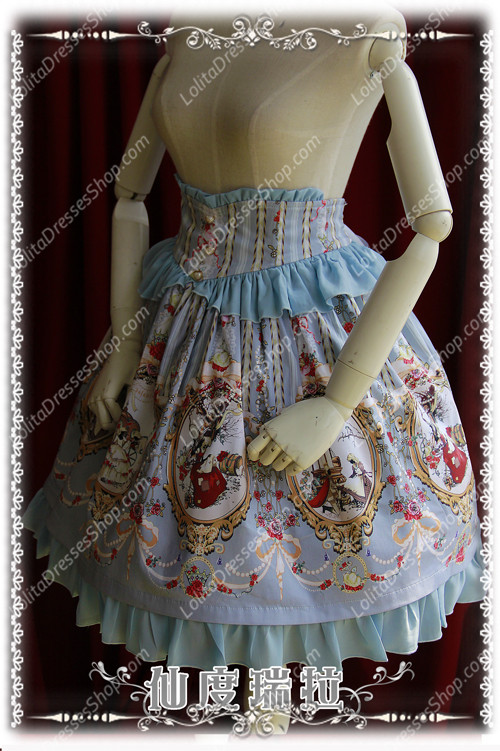 Sweet Cotten Print Cinderella Infanta Lolita SK