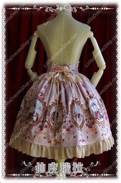 Sweet Cotten Print Cinderella Infanta Lolita SK