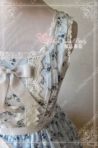 Sweet Magic Tea Party JSK Floral Piece of Flower Knot Lolita Dress